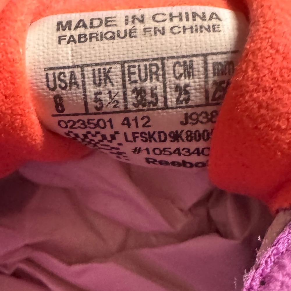 Reebok RealFlex Purple Orange Women's Running Shoes J93858 Size 8 - Picture 6 of 10